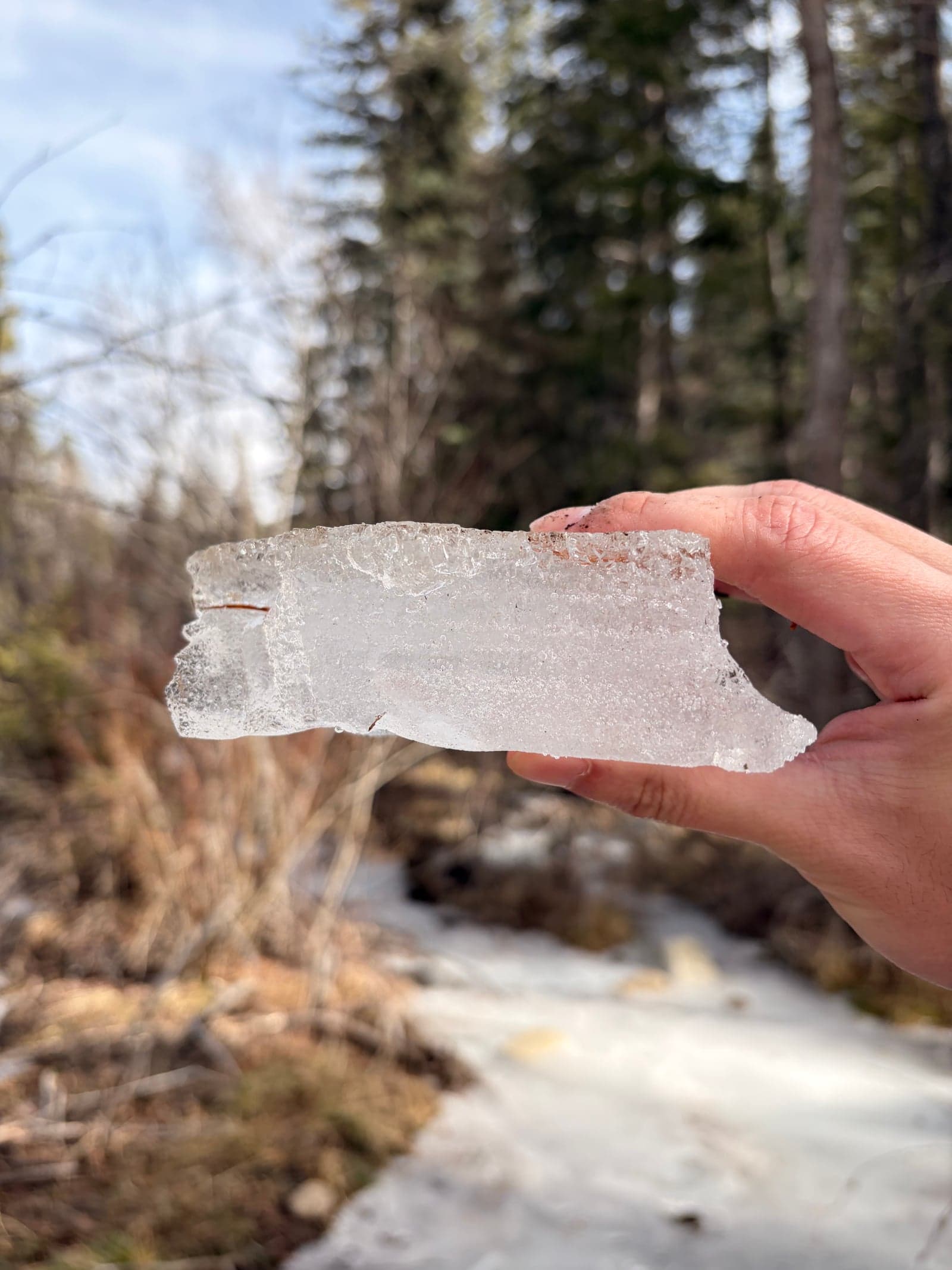frozen creek ice